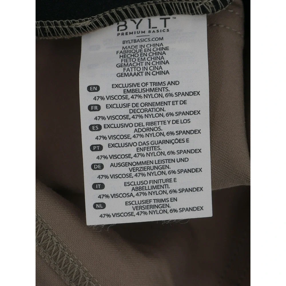 BYLT Everyday Pant 2.0 Brown Stretch Chino Pants Men's 33x31 Slim Fit Casual